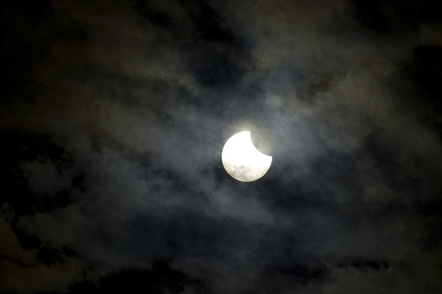 How is it possible that during a solar eclipse the moon fits exactly in the sun? How is it possible that during a solar eclipse the moon fits exactly in the sun?