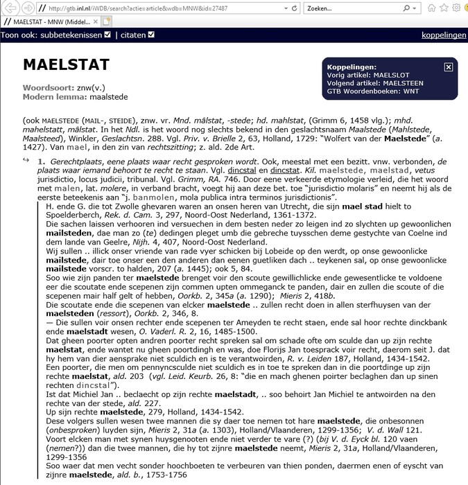 What does the word ‘Madelstede’ mean?